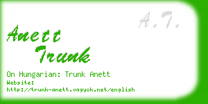 anett trunk business card